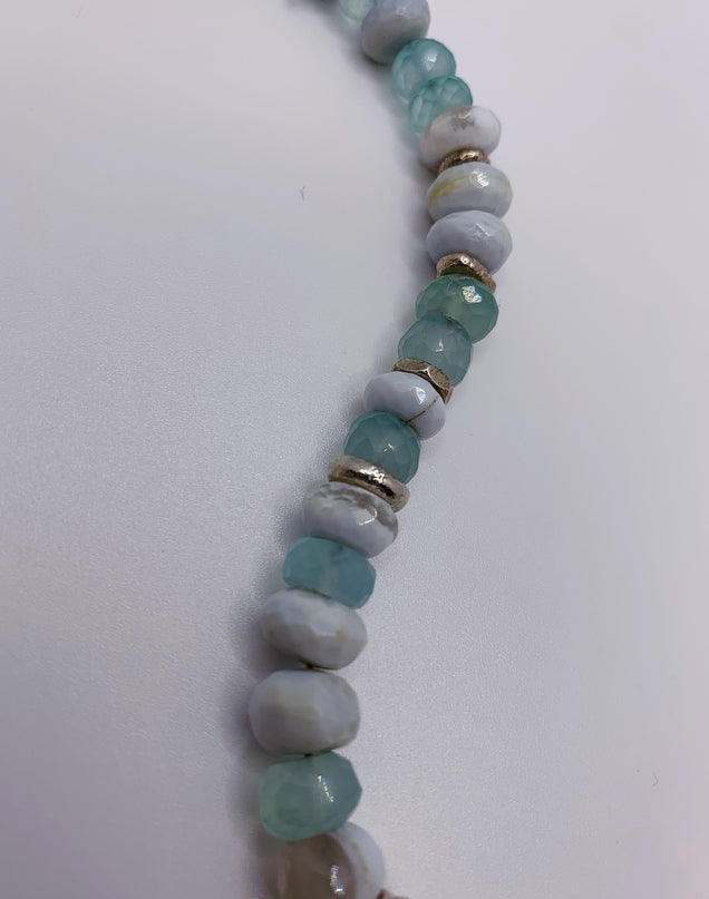 Boulder Opal and Chalcedony Bracelet