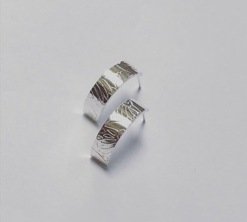 Sterling half hoops