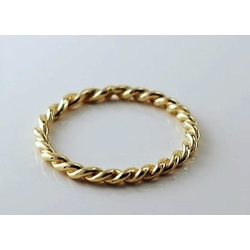 18k yellow gold rope ring