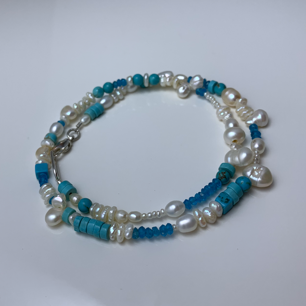 Multi Gem Wrap Bracelet/ Necklace